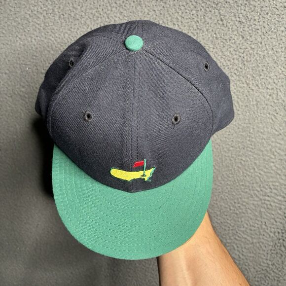 2001 Augusta National Members Fitted Hat Sz 7 3/8 New Era 5950 Green Bill/ Navy - Picture 2 of 12